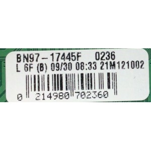 MAIN PARA SMART TV SAMSUNG 4K RESOLUCION (3840 X 2160) / NUMERO DE PARTE BN94-16115X / BN41-02852A-001 / BN97-17445F / BN9416115X / 16115X / DISPLAY HV750QUB-F9B / MODELO UN75TU7000FXZA BE11